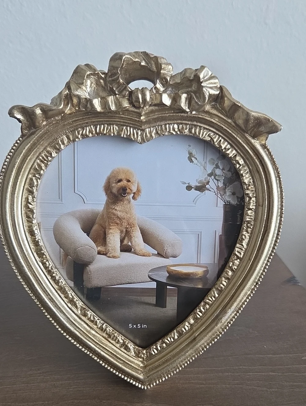 Gold Picture Frame Set Rectangle 5x7 & Heart Shape 5x5, LNWOT